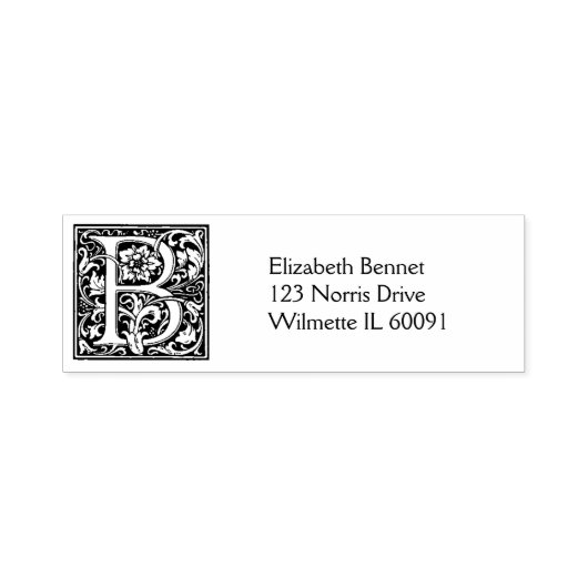Monogrammadresse Permastempel (Design)