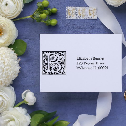 Monogrammadresse Permastempel