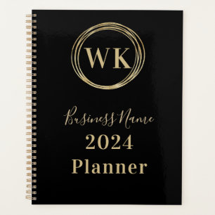 Monogrammanfangsbuchstaben Schwarz Gold Geschäft 2 Planer