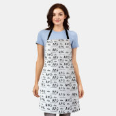 Monogrammapron mit schwarzem Namen und anfängliche Schürze (Getragen)