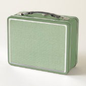 Monogrammatiertes Muster für grüne Leinwand Metall Brotdose (Rückseite)