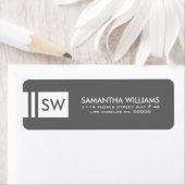 Monogrammatikalisch modern mittel grau und weiß (Insitu)