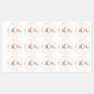 Monogrammatikalische Wildblume Etiketten