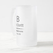 Monogrammatiker Mattglas Bierglas (Vorderseite Links)
