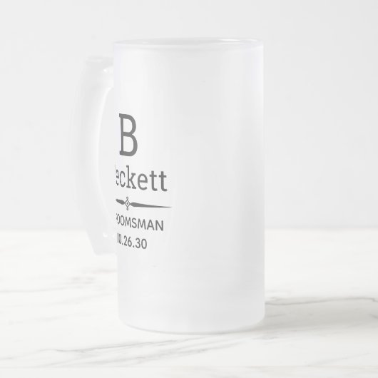 Monogrammatiker Mattglas Bierglas (Vorderseite Links)