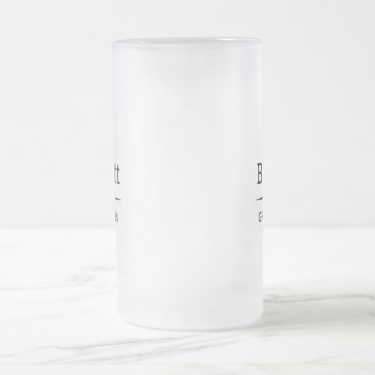 Monogrammatiker Mattglas Bierglas (Mittel)