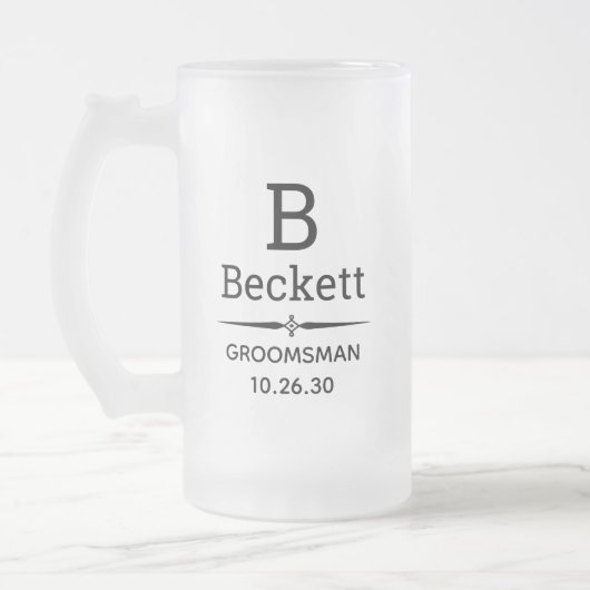 Monogrammatiker Mattglas Bierglas (Links)