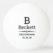 Monogrammatiker Tischtennisball (Vorderseite)