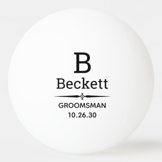 Monogrammatiker Tischtennisball (Vorderseite)