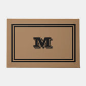 monogrammatisch braun und schwarz fußmatte (Vorderseite)