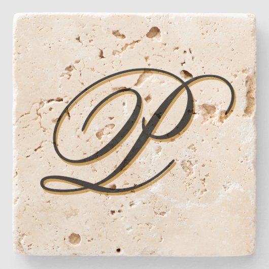 Monogrammatisch individuell angepasst steinuntersetzer (Vorderseite)