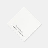 monogrammatisch | Roman Numeral Wedding Date Serviette (Ecke)