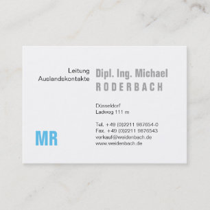 monogrammatisch visitenkarte