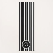 Monogrammatisches Black Striped Yoga Mat Yogamatte (Vorderseite)