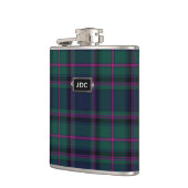 Monogrammatisches Clan Cooper Tartan Kariert Flask Flachmann (Links)