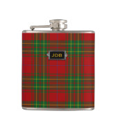 Monogrammatisches Classic Burnett Tartan Kariert F Flachmann (Vorderseite)