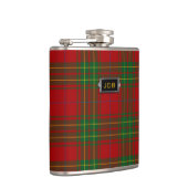 Monogrammatisches Classic Burnett Tartan Kariert F Flachmann (Rechts)