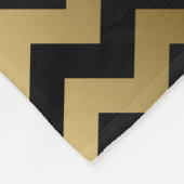Monogrammatisches Gold und Black Zigzag Zickzack Fleecedecke (Ecke)