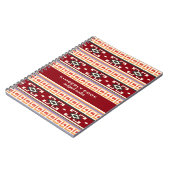 Monogrammatisches Indianertribal Geometric Patter Notizblock (Linke Seite)