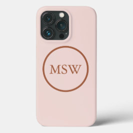 Monogrammatisches kreisförmiges Bänder schlichtes  Case-Mate iPhone Hülle