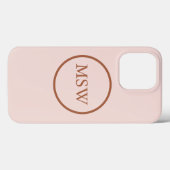 Monogrammatisches kreisförmiges Bänder schlichtes Case-Mate iPhone Hülle (Rückseite (Horizontal))