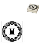 Monogrammatisches Letter, Aztec-Designring Gummistempel (Stempel)