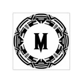Monogrammatisches Letter, Aztec-Designring Gummistempel (Prägung)