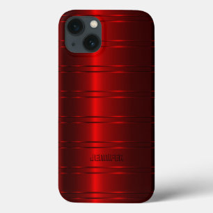 Monogrammatisches Muster der Metallischen Roten St Case-Mate iPhone Hülle