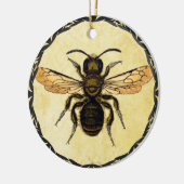 Monogrammatisches Ornament mit Vintager Biene (Links)