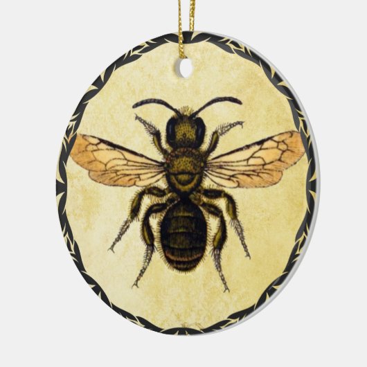 Monogrammatisches Ornament mit Vintager Biene (Links)