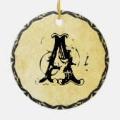 Monogrammatisches Ornament mit Vintager Biene (Hinten)
