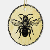 Monogrammatisches Ornament mit Vintager Biene (Links)