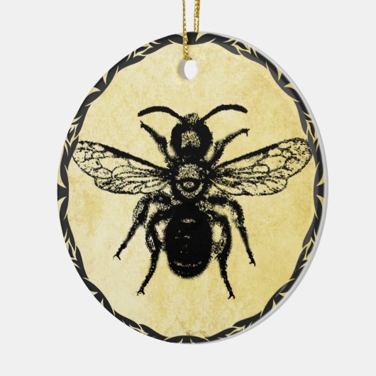 Monogrammatisches Ornament mit Vintager Biene (Links)