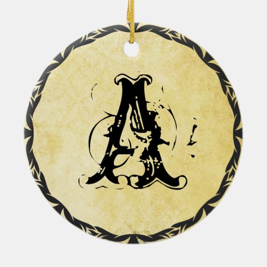 Monogrammatisches Ornament mit Vintager Biene (Hinten)