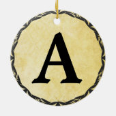 Monogrammatisches Ornament mit Vintager Biene (Hinten)