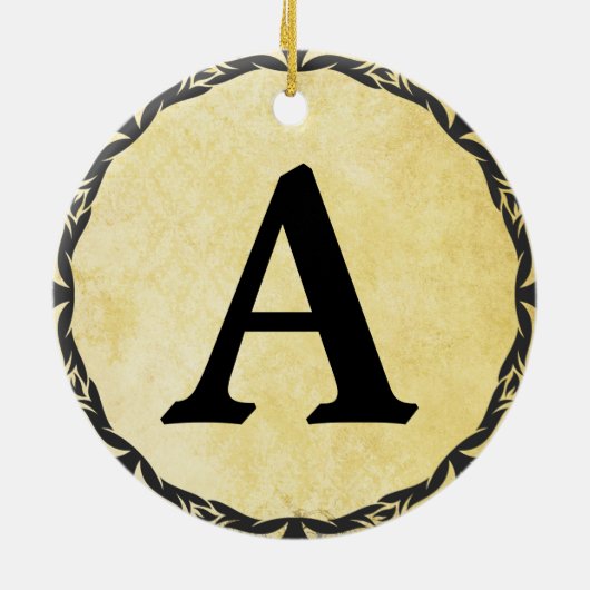 Monogrammatisches Ornament mit Vintager Biene (Hinten)