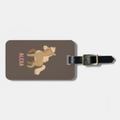 Monogrammatisches Personalisiertes Pferdeschlitten Gepäckanhänger (Vorderseite horizontal)