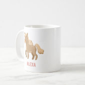 Monogrammatisches Personalisiertes Pferdeschlitten Kaffeetasse (Vorderseite Links)