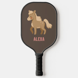 Monogrammatisches Personalisiertes Pferdeschlitten Pickleball Schläger