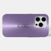 Monogrammatisches Schlichtes Plum Lila Metallic Ba Case-Mate iPhone Hülle (Rückseite (Horizontal))