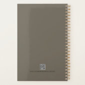 Monogrammatisches Schneekönchen auf Evergreen Planer (Rückseite)