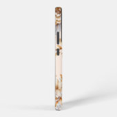 Monogrammatisches TelefonCase Peach Blue Floral Samsung Galaxy Hülle (Rechte Seite)