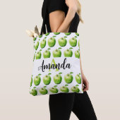 Monogrammatisches Watercolor Green Apple Pattern N Tasche (Von Nahem)