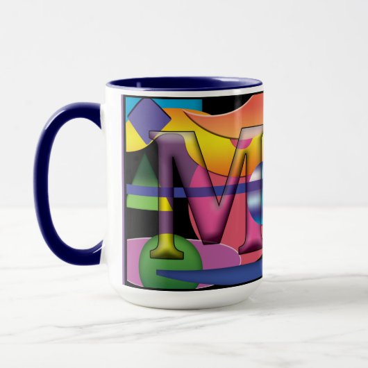 Monogrammatisierte, initialisierte Kaffee-Tasse Tasse (Links)