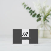 Monogrammberufliches elegantes visitenkarte (Stehend Vorderseite)