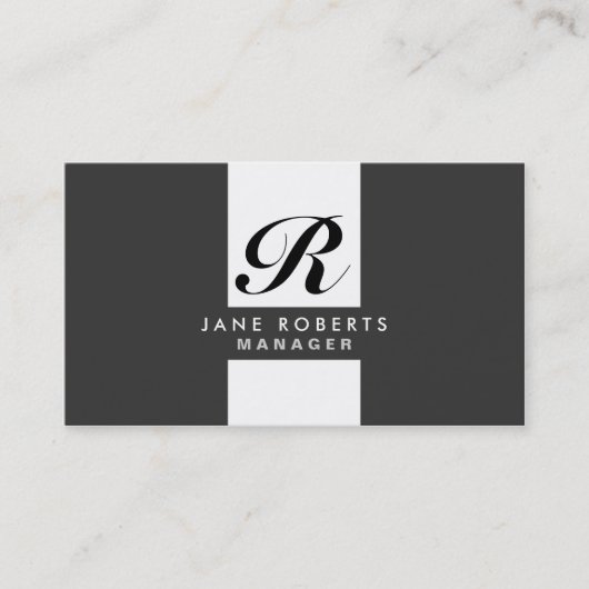 Monogrammberufliches elegantes visitenkarte (Vorderseite)