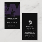 Monogrammbuchstabe W Visitenkarte (Vorne/Hinten)