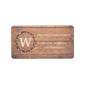 Monogrammdesign Adressaufkleber (Vorne)