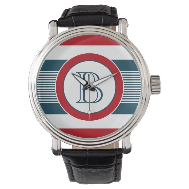 Monogrammdesign Armbanduhr (Vorderseite)