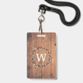 Monogrammdesign Ausweis (Rückseite mit Lanyard)